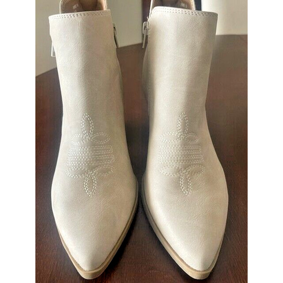 DV Dolce Vita Women's Kiki Ankle Stone Tan Boot Sz 10 Bootie Suede Western Block - Picture 3 of 8